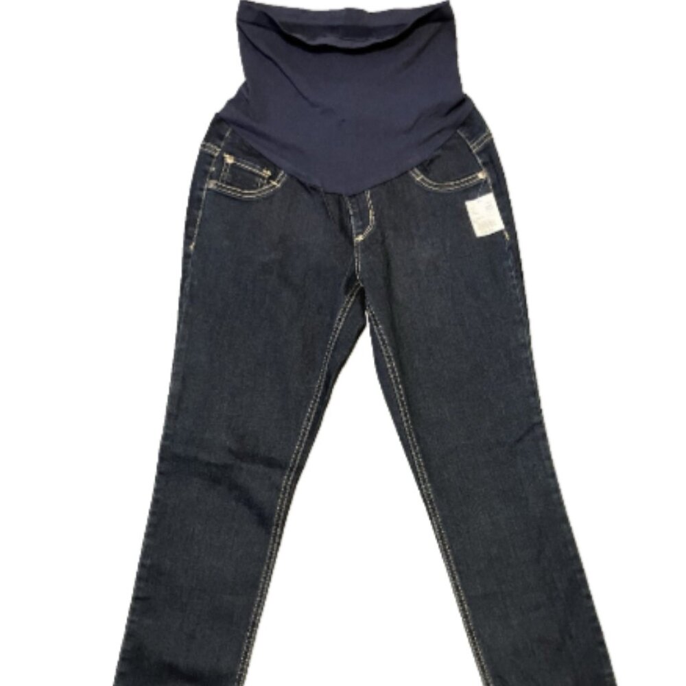 Indigo Blue Skinny XS Tummy Control/maternity Denim Jeans w/ Pockets. NWT